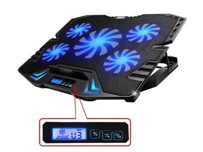 laptop cooling pad with display