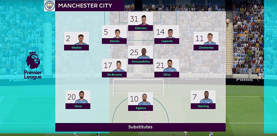 Manchester City formations fifa