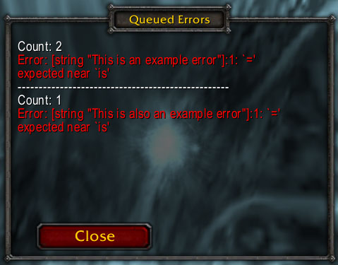 wow classic error message